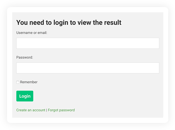 Login/Register to See the Results